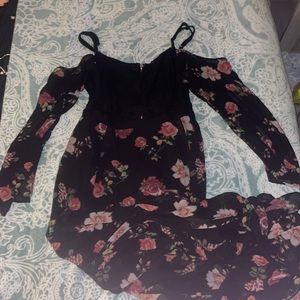 GORGEOUS Torrid long sleeve spaghetti strap event dress size 12